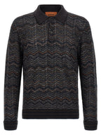 Multicolor Cashmere Zigzag Cardigan