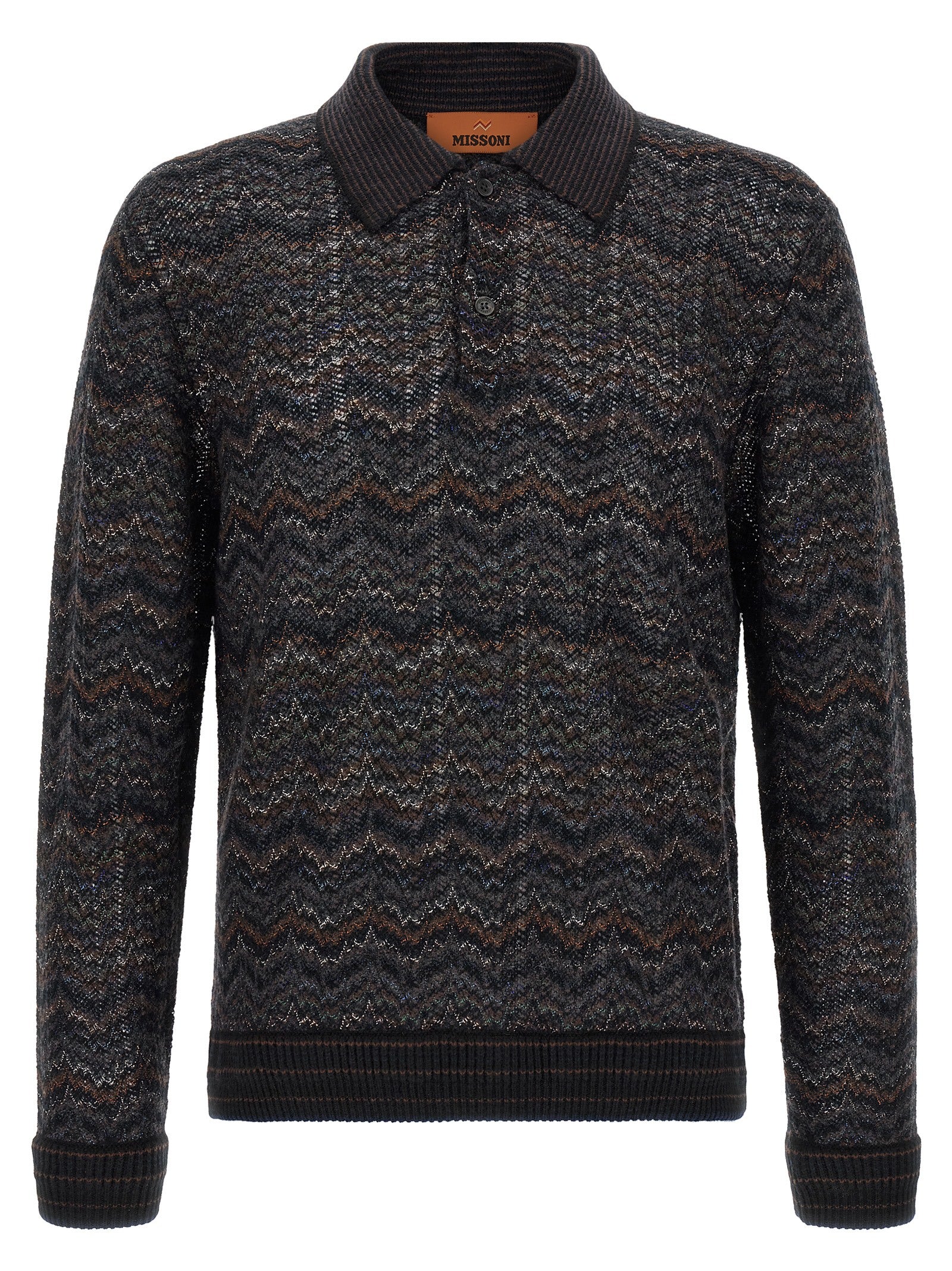 Multicolor Cashmere Zigzag Cardigan