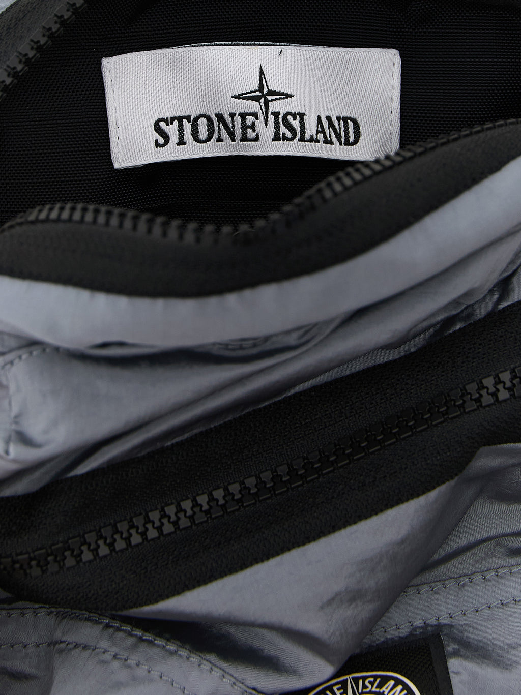 Gray Polyamide Crossbody Bag