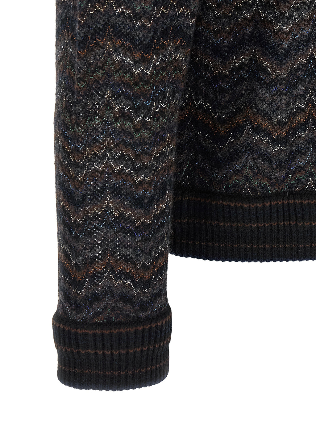 Multicolor Cashmere Zigzag Cardigan
