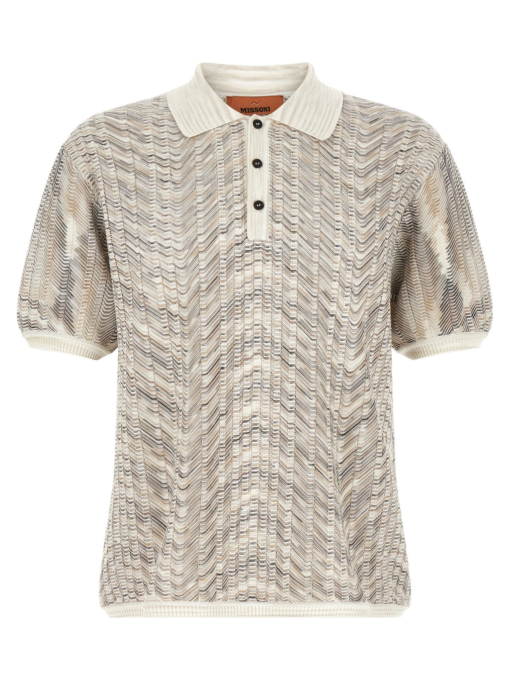 Multicolor Cotton-Viscose Short-Sleeve Polo