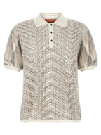 Multicolor Cotton-Viscose Short-Sleeve Polo