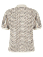Multicolor Cotton-Viscose Short-Sleeve Polo