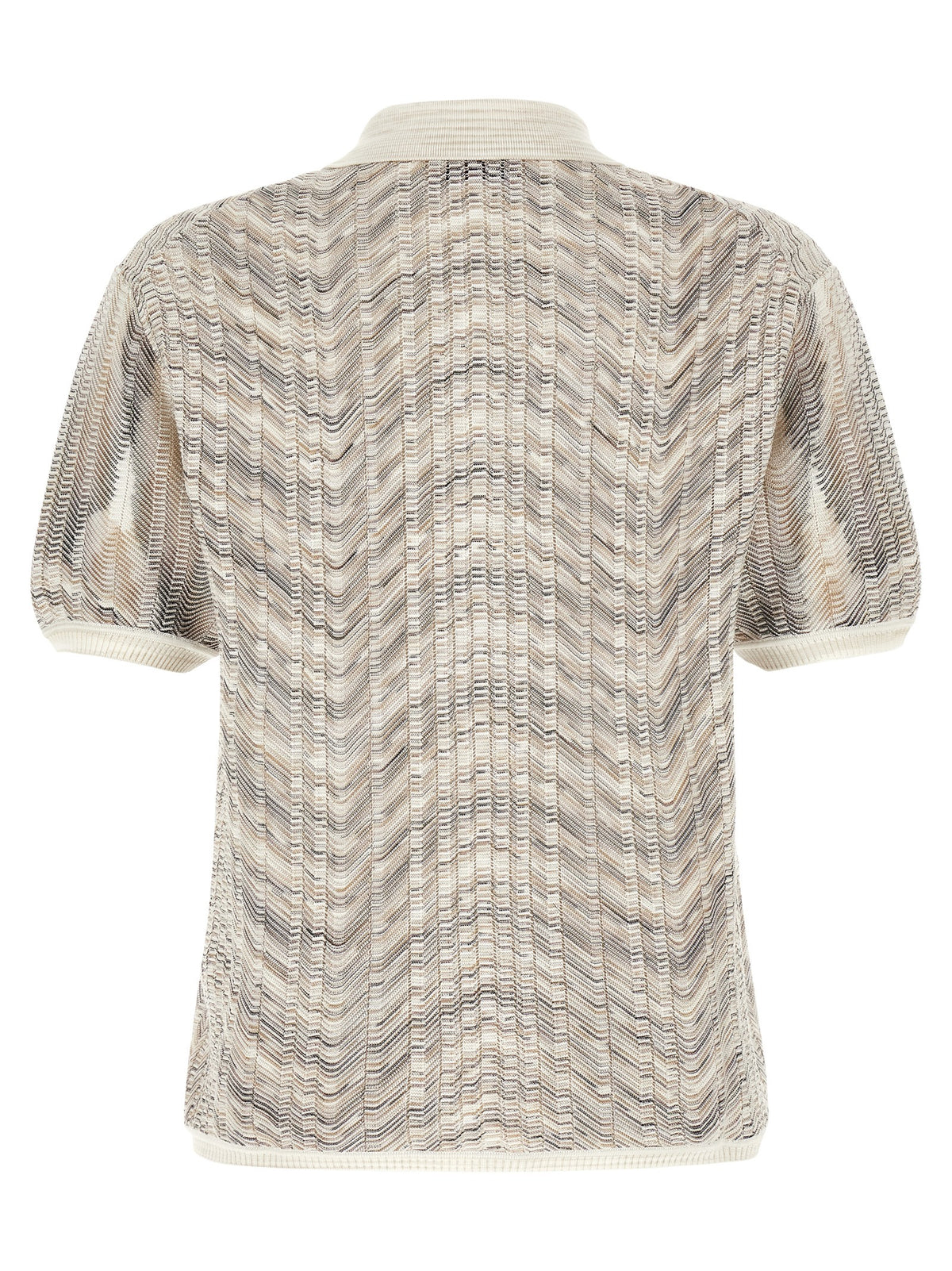 Multicolor Cotton-Viscose Short-Sleeve Polo