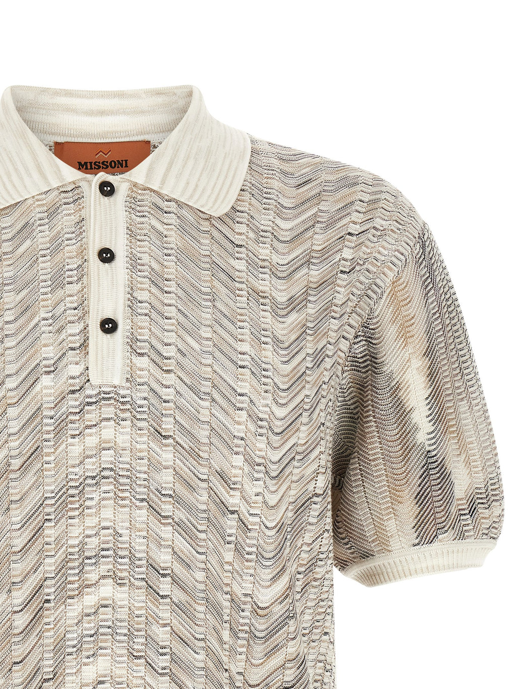 Multicolor Cotton-Viscose Short-Sleeve Polo