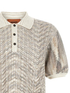 Multicolor Cotton-Viscose Short-Sleeve Polo
