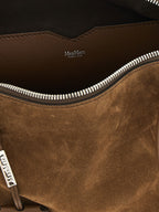 Brown Calfskin Shoulder Bag