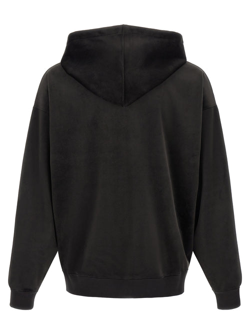 Black Velvet Zip Hoodie