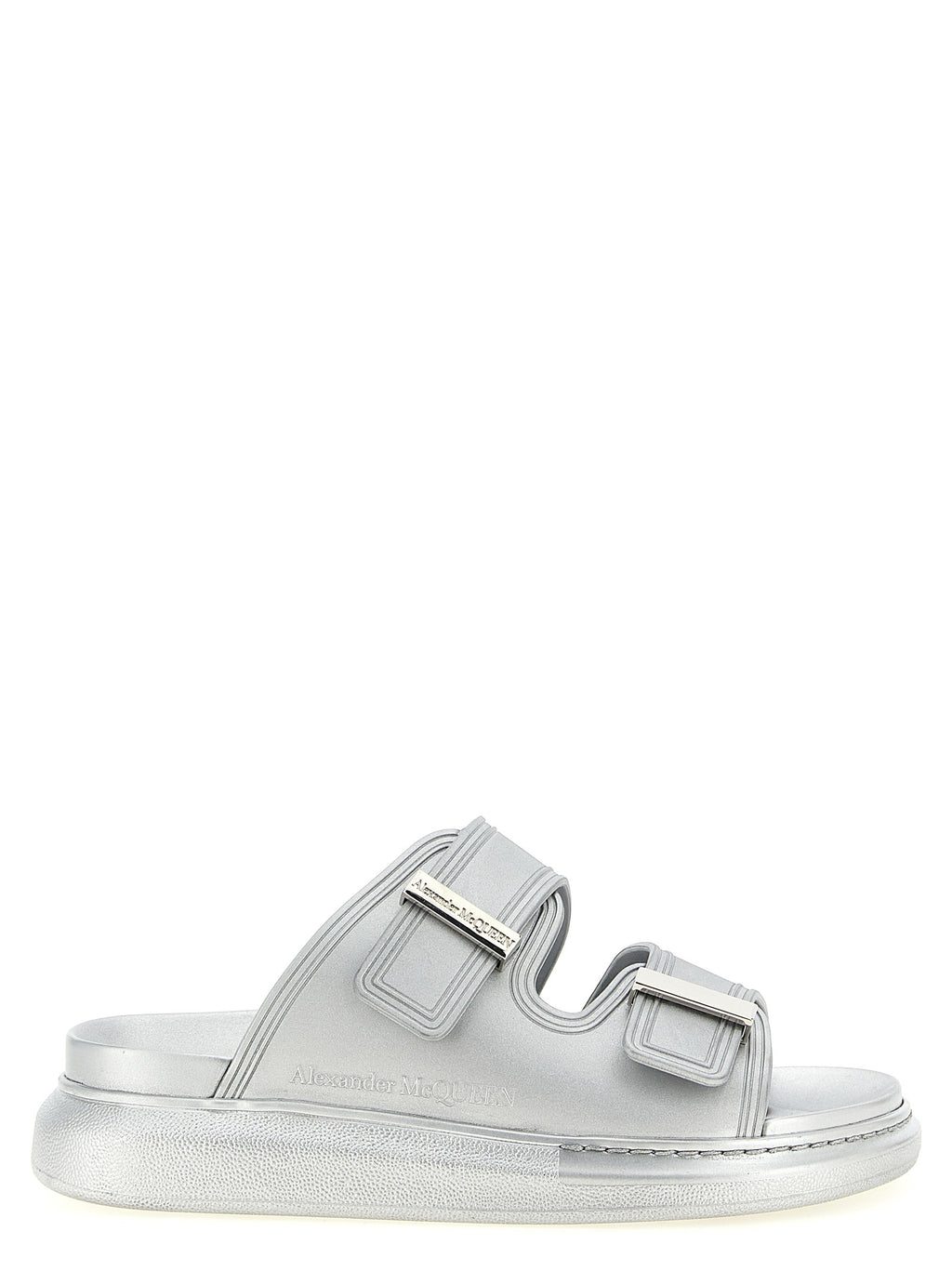 Metallic Silver Hybrid Slides