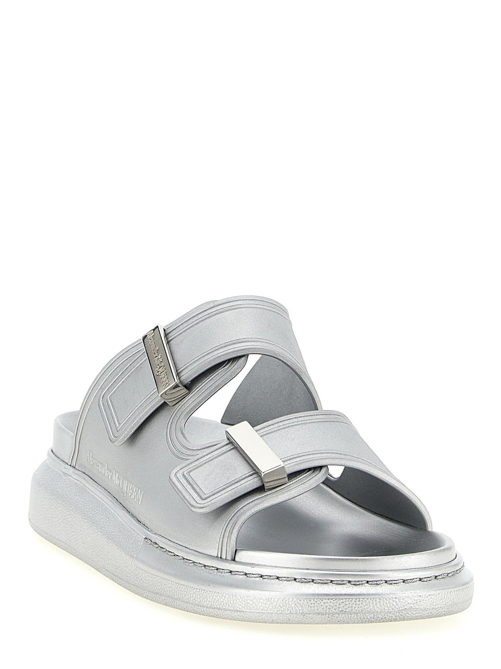 Metallic Silver Hybrid Slides