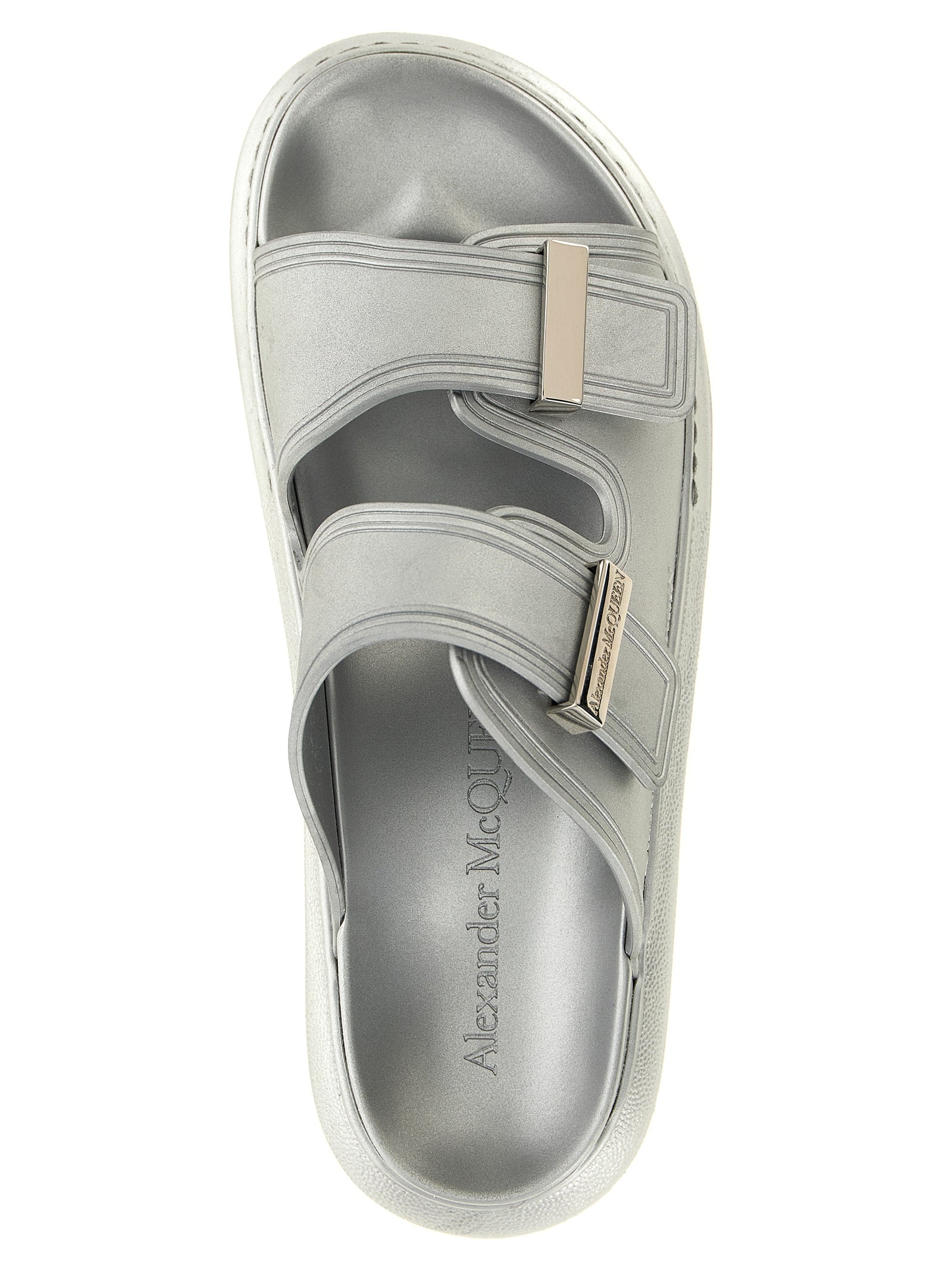 Metallic Silver Hybrid Slides