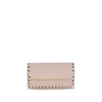 Calf Leather Rockstud Chain Wallet