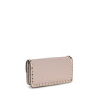 Calf Leather Rockstud Chain Wallet