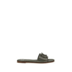 Calfskin Patent Slide Sandals