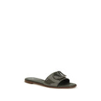Calfskin Patent Slide Sandals