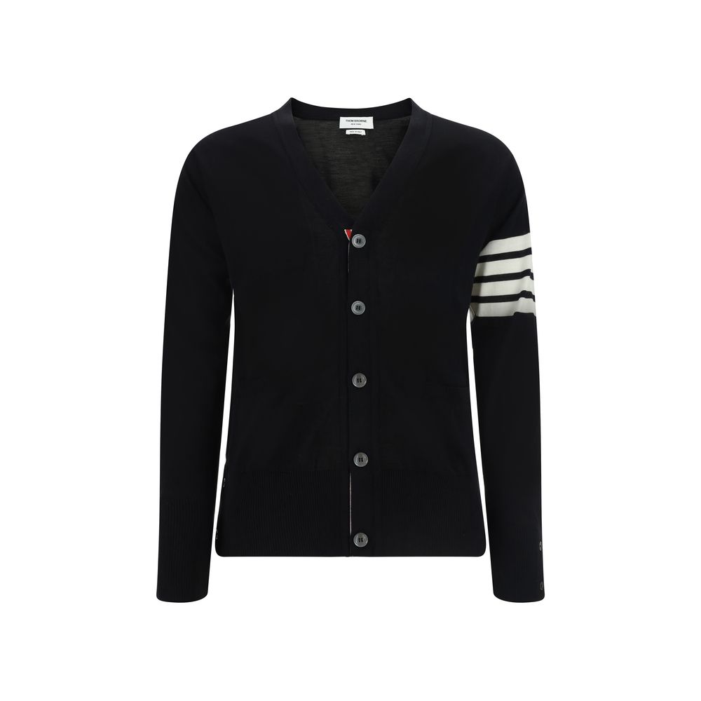 Black Wool Tailored Cardigan