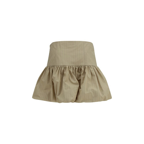 Mini Cotton-Linen Ruffled Skirt