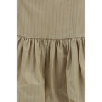Mini Cotton-Linen Ruffled Skirt
