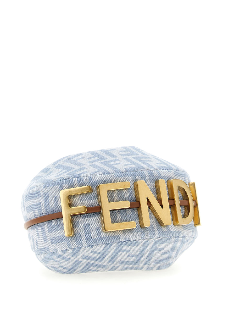 Mini Fendigraphy Cotton Denim Hobo Handbag