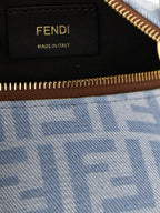 Mini Fendigraphy Cotton Denim Hobo Handbag
