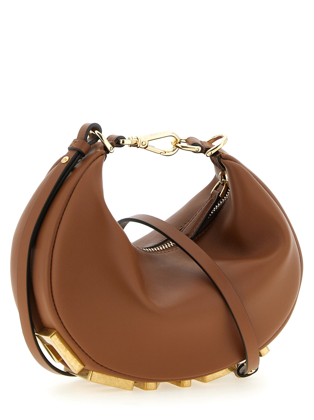Mini Brown Calfskin Fendigraphy Handbag