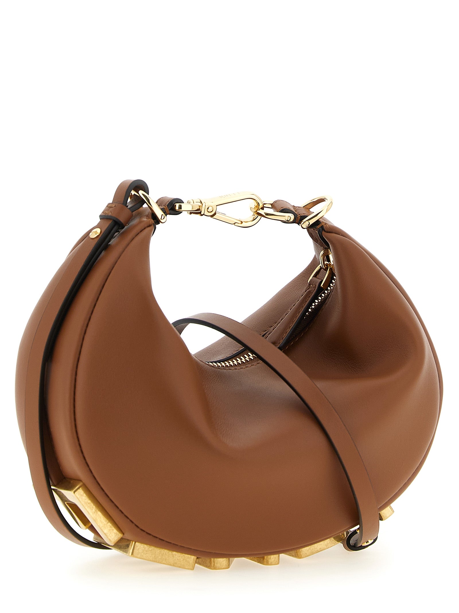 Mini Brown Calfskin Fendigraphy Handbag