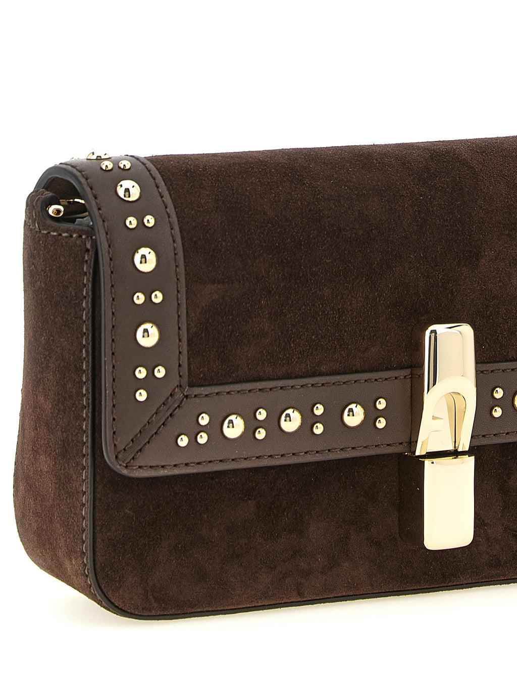 Dark Brown Calfskin Iride S Crossbody
