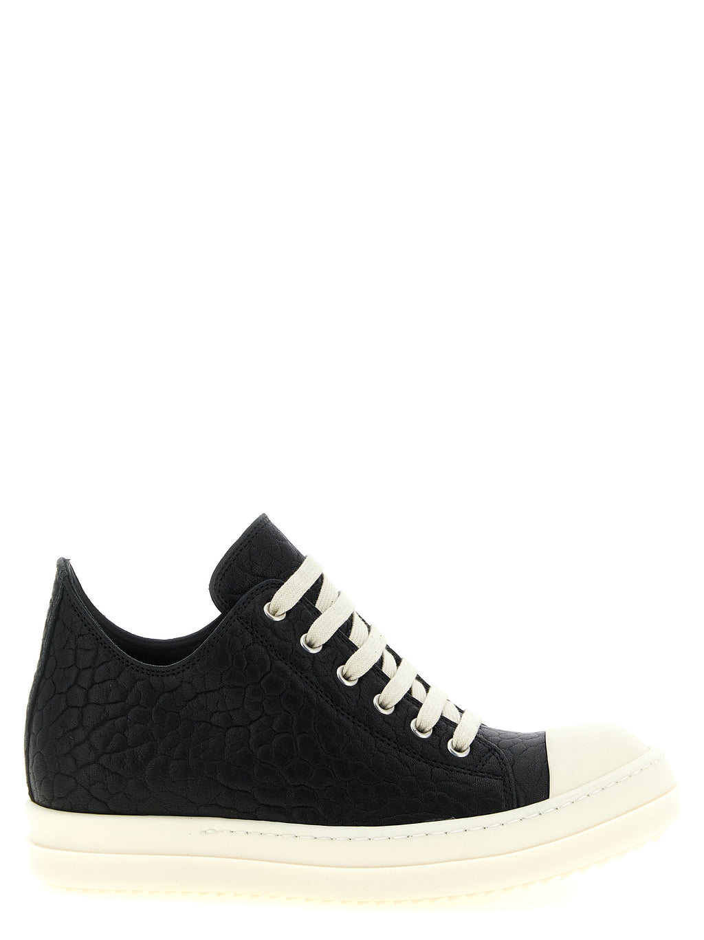 Bicolor Lamb Leather Low‑Top Sneakers