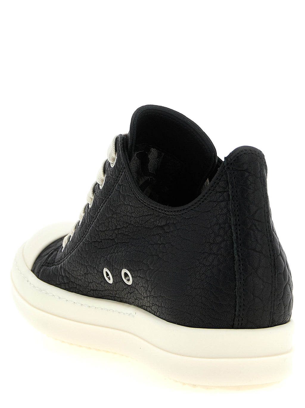 Bicolor Lamb Leather Low‑Top Sneakers