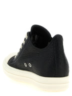 Bicolor Lamb Leather Low‑Top Sneakers