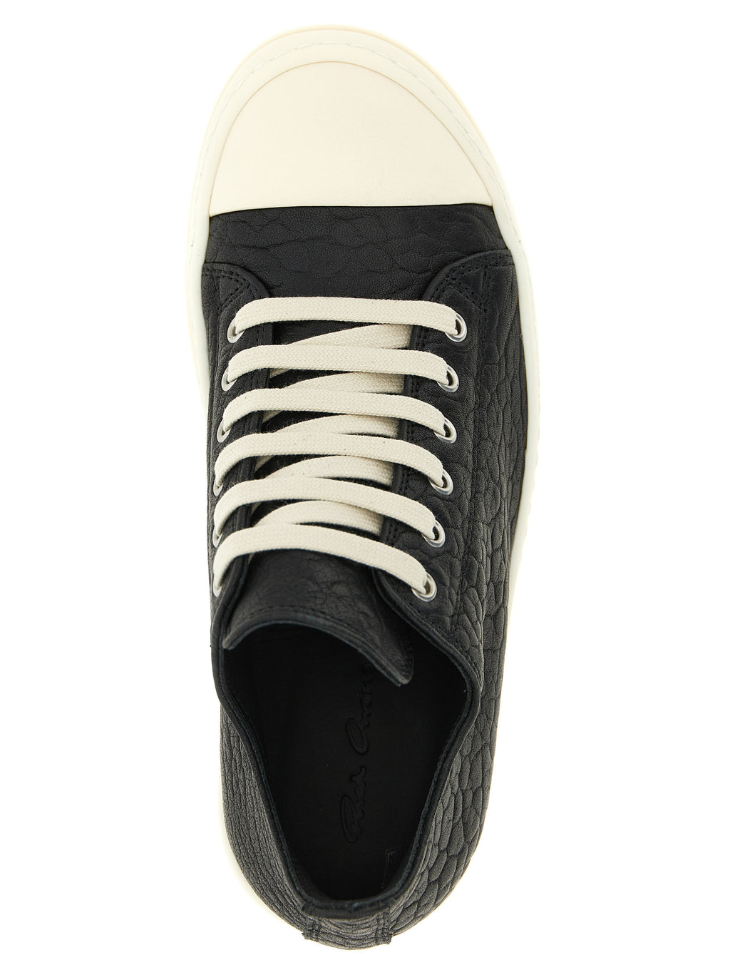 Bicolor Lamb Leather Low‑Top Sneakers