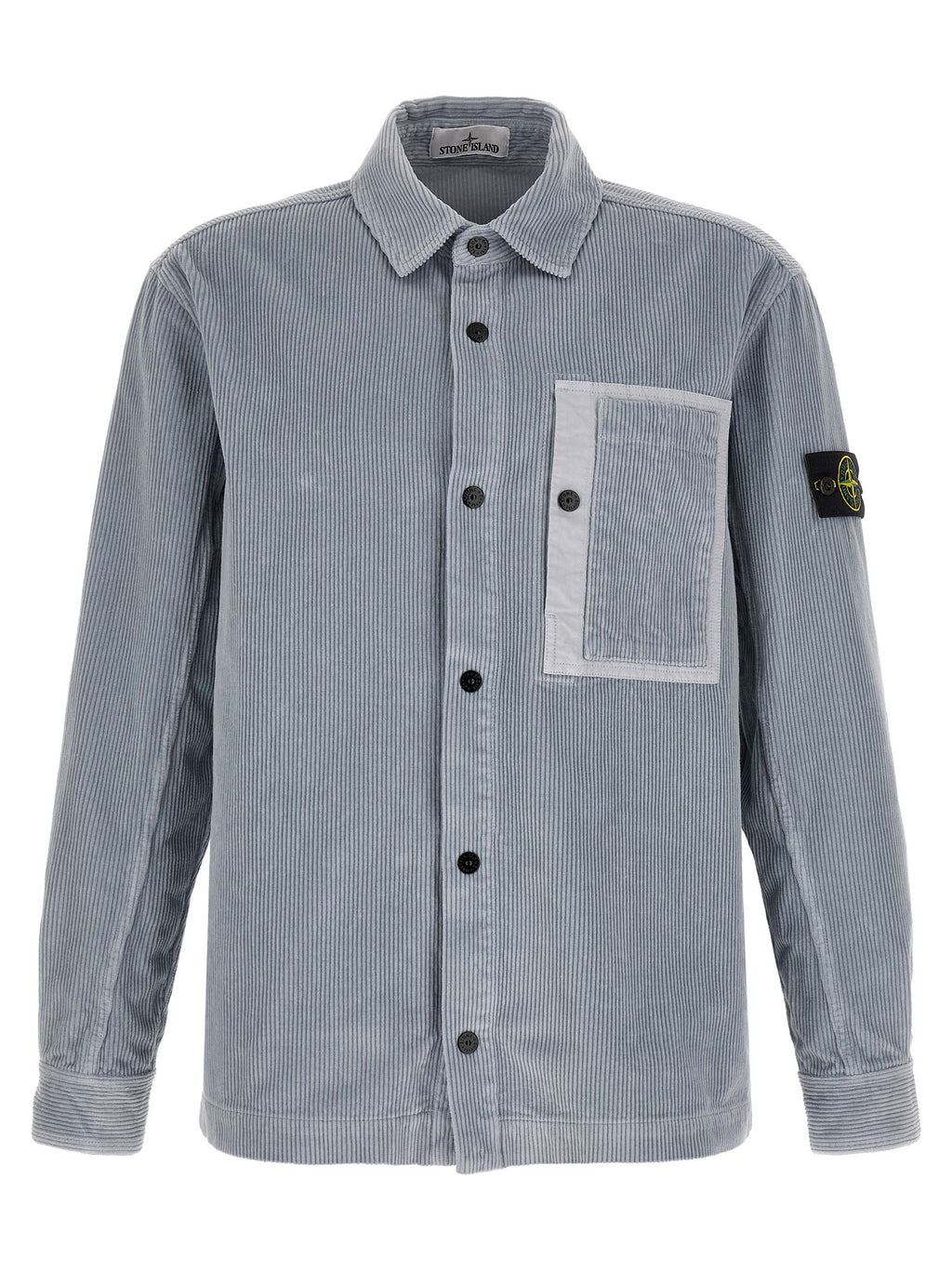 Gray Cotton Corduroy Overshirt