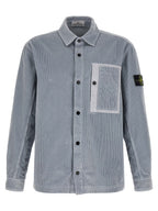 Gray Cotton Corduroy Overshirt