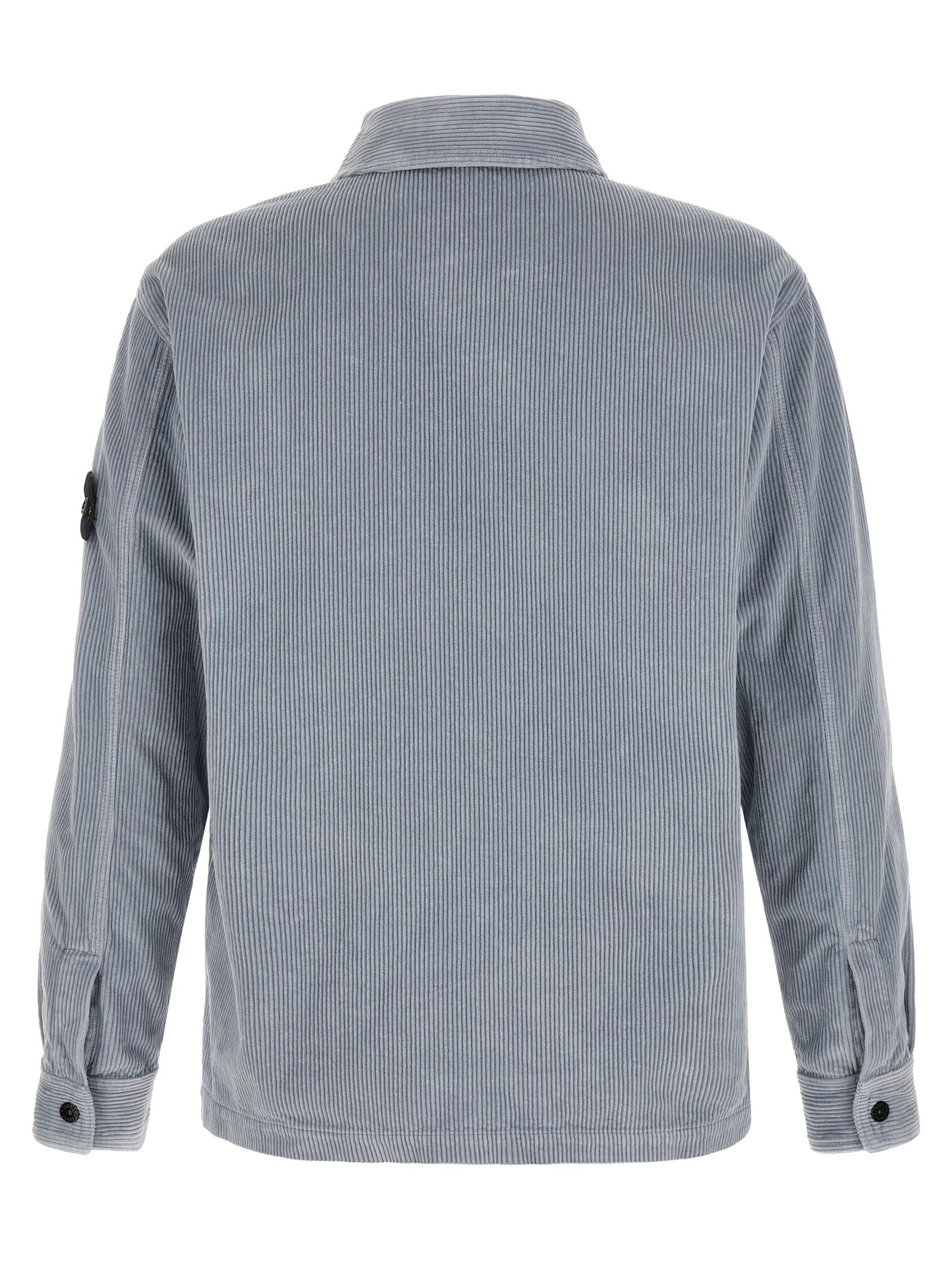 Gray Cotton Corduroy Overshirt