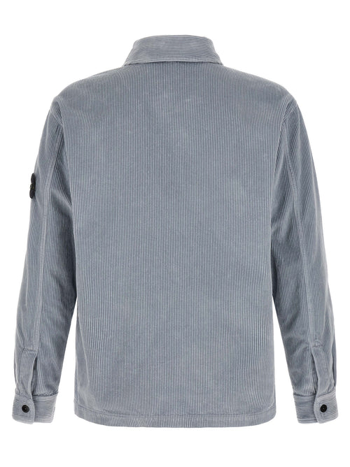 Gray Cotton Corduroy Overshirt
