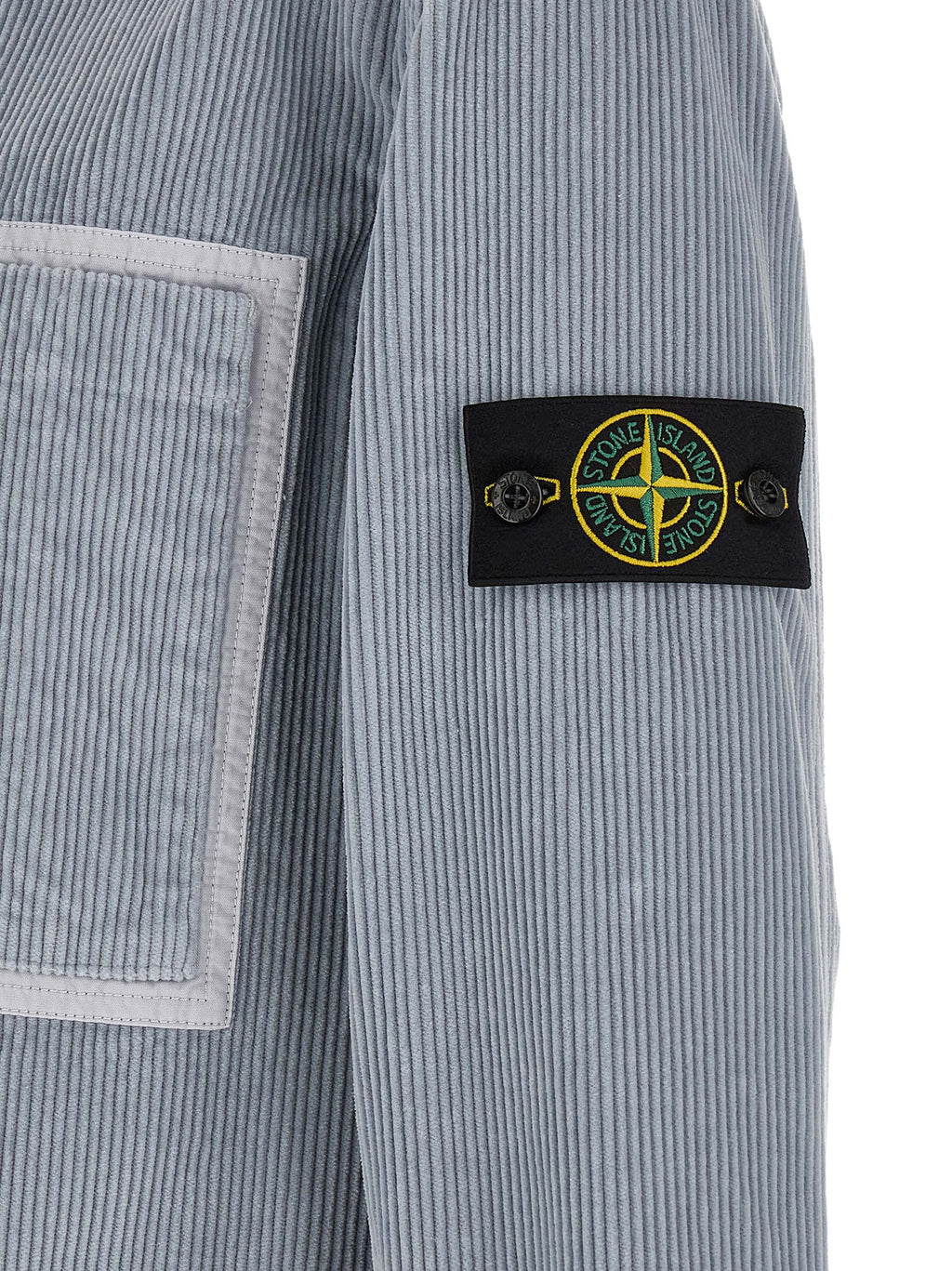 Gray Cotton Corduroy Overshirt