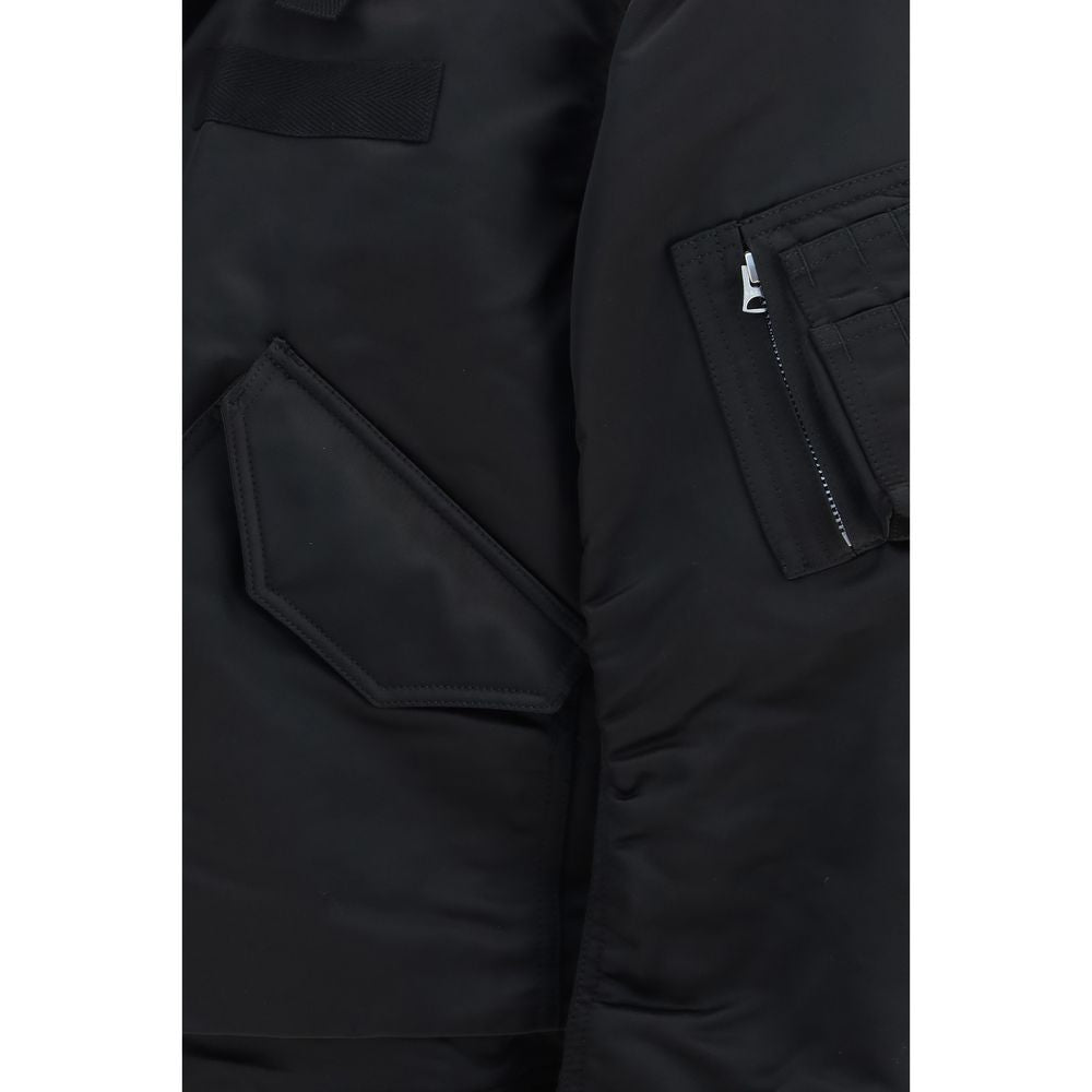 Cropped Cotton‑Nylon Hybrid Bomber