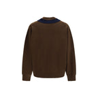 Oversized Merino Wool Cardigan with Integrated Scarf