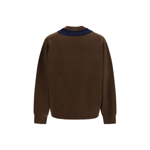 Oversized Merino Wool Cardigan with Scarf Detail