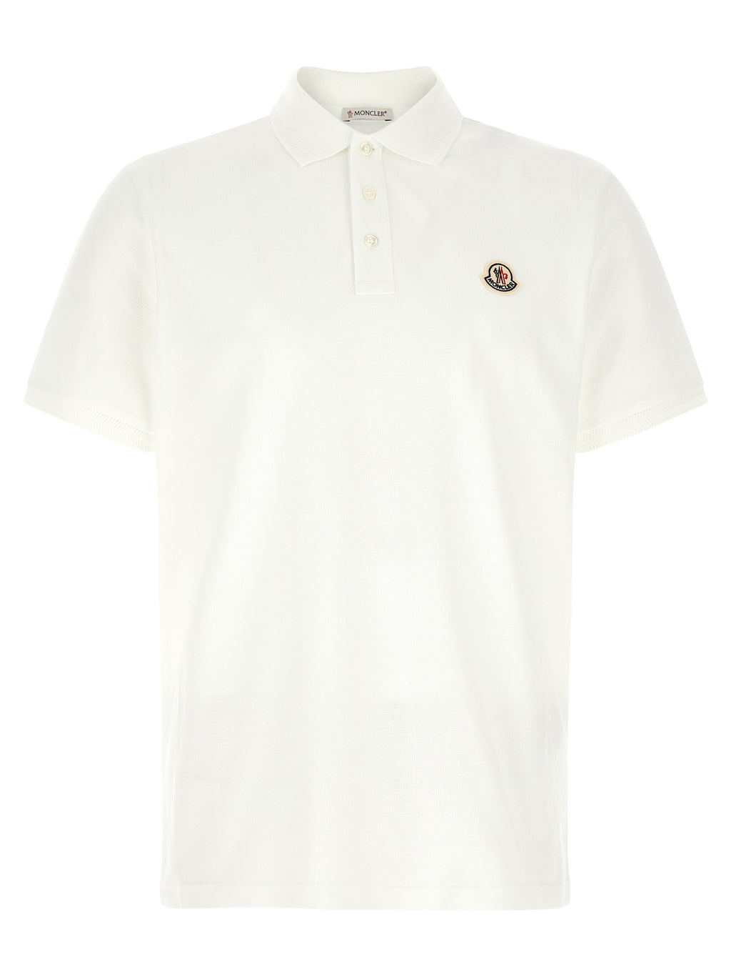 White Cotton Piqué Polo Shirt
