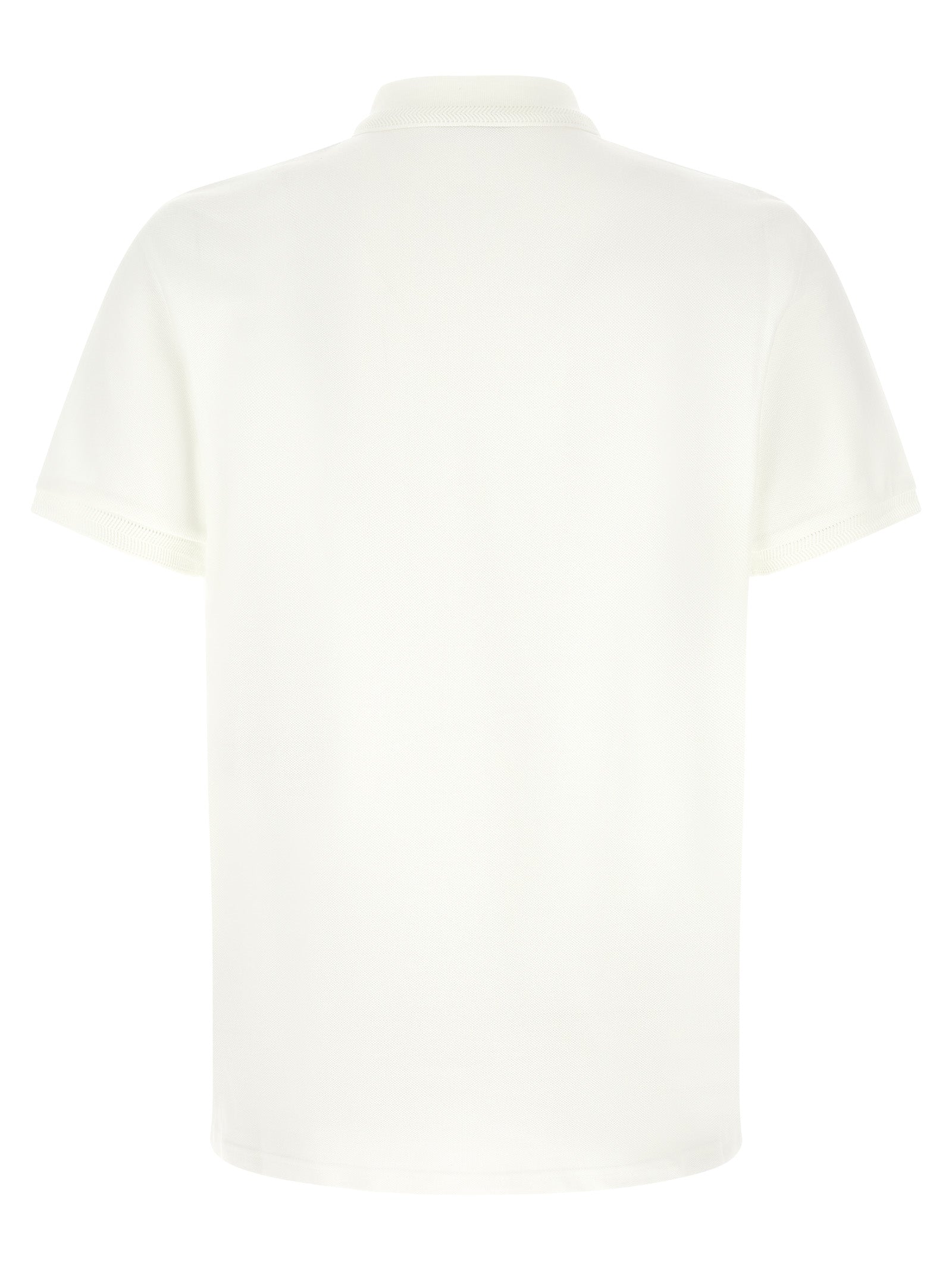 White Cotton Piqué Polo Shirt