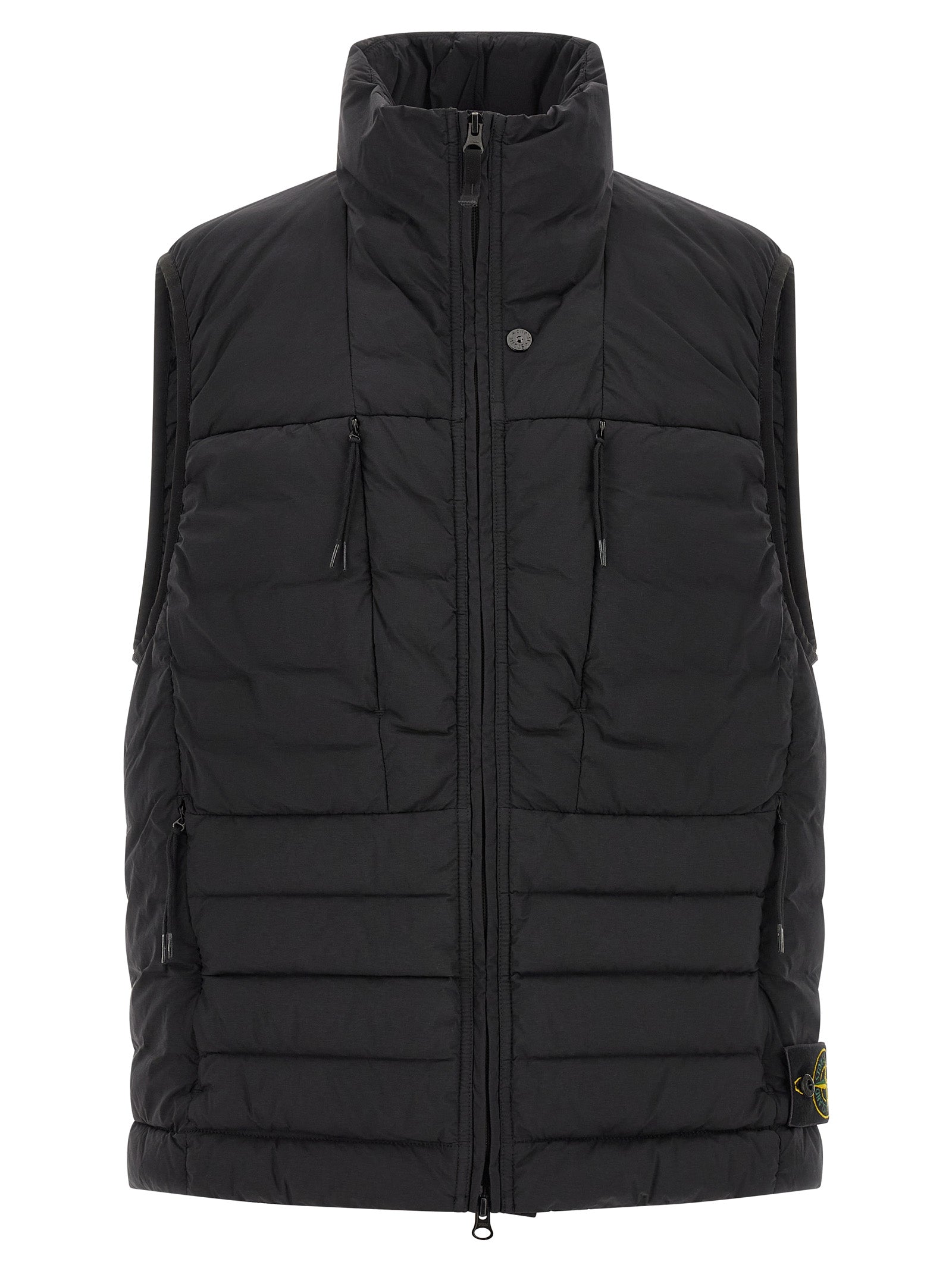 Black Polyamide Sleeveless Vest