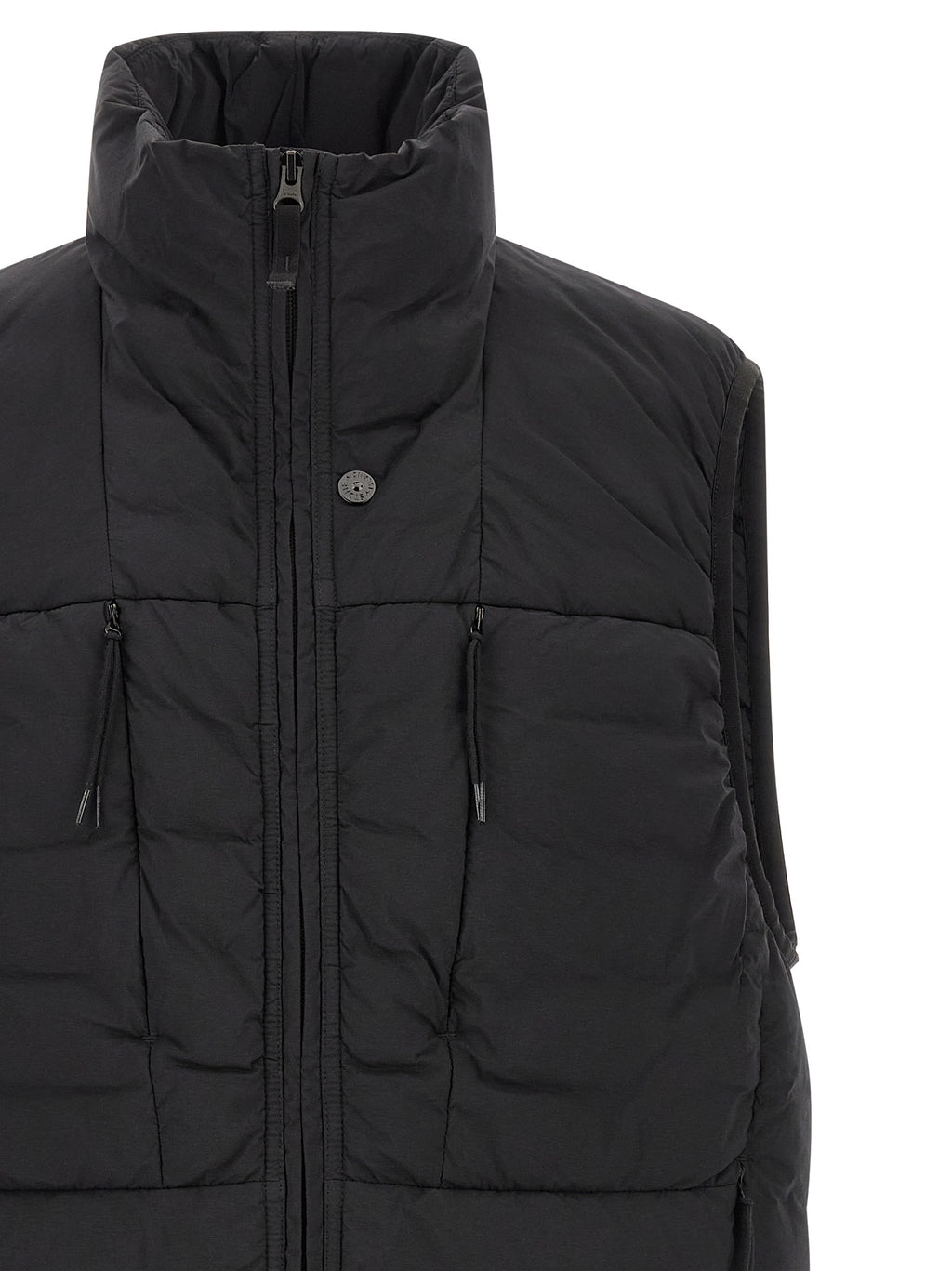 Black Polyamide Sleeveless Vest