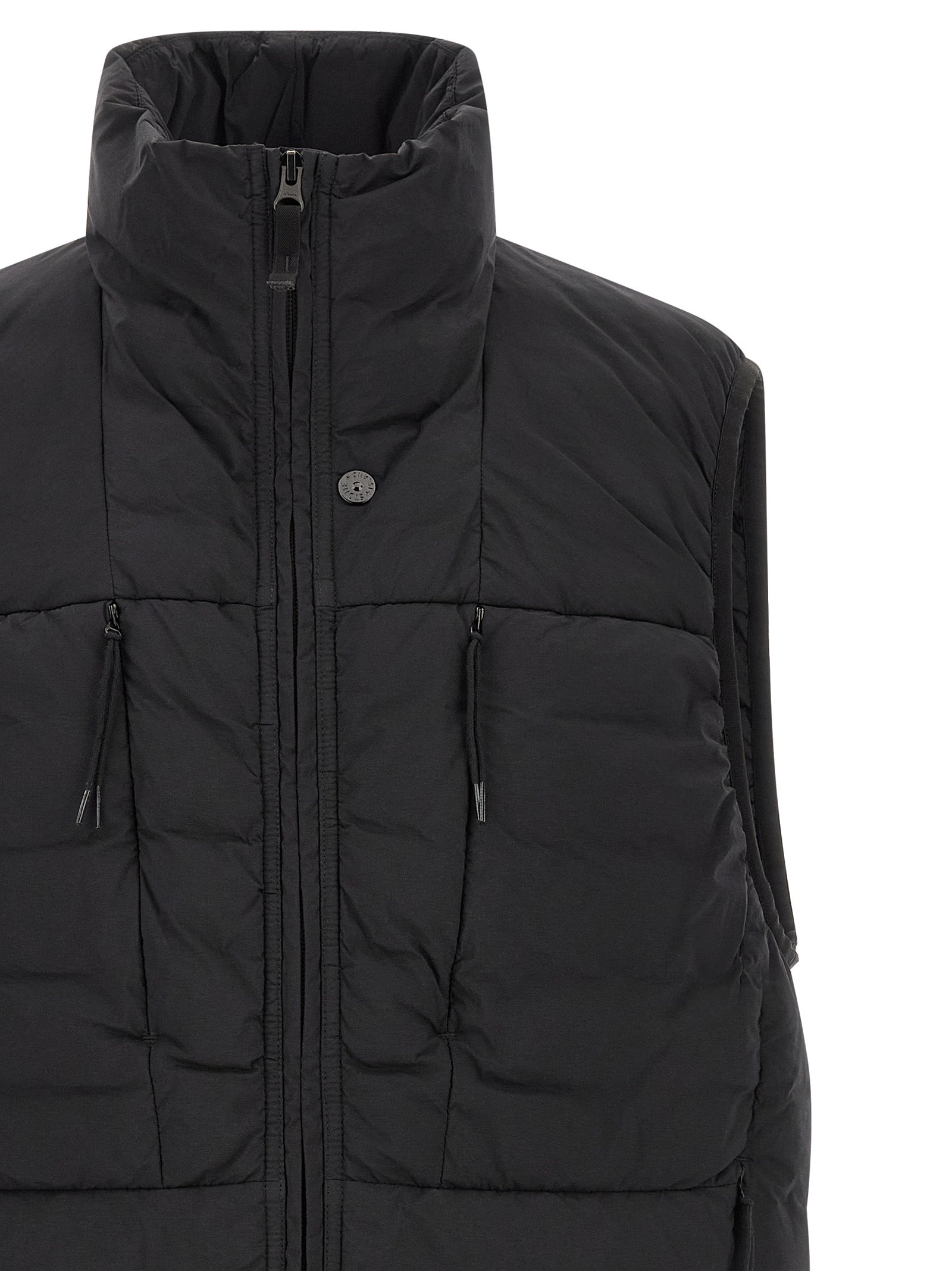 Black Polyamide Sleeveless Vest