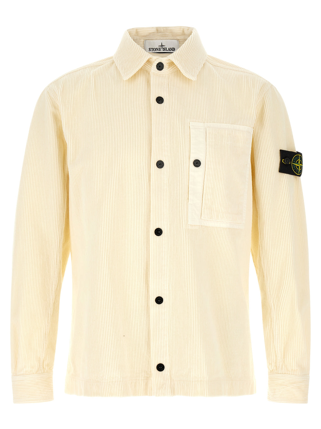 Ivory Cotton Corduroy Overshirt
