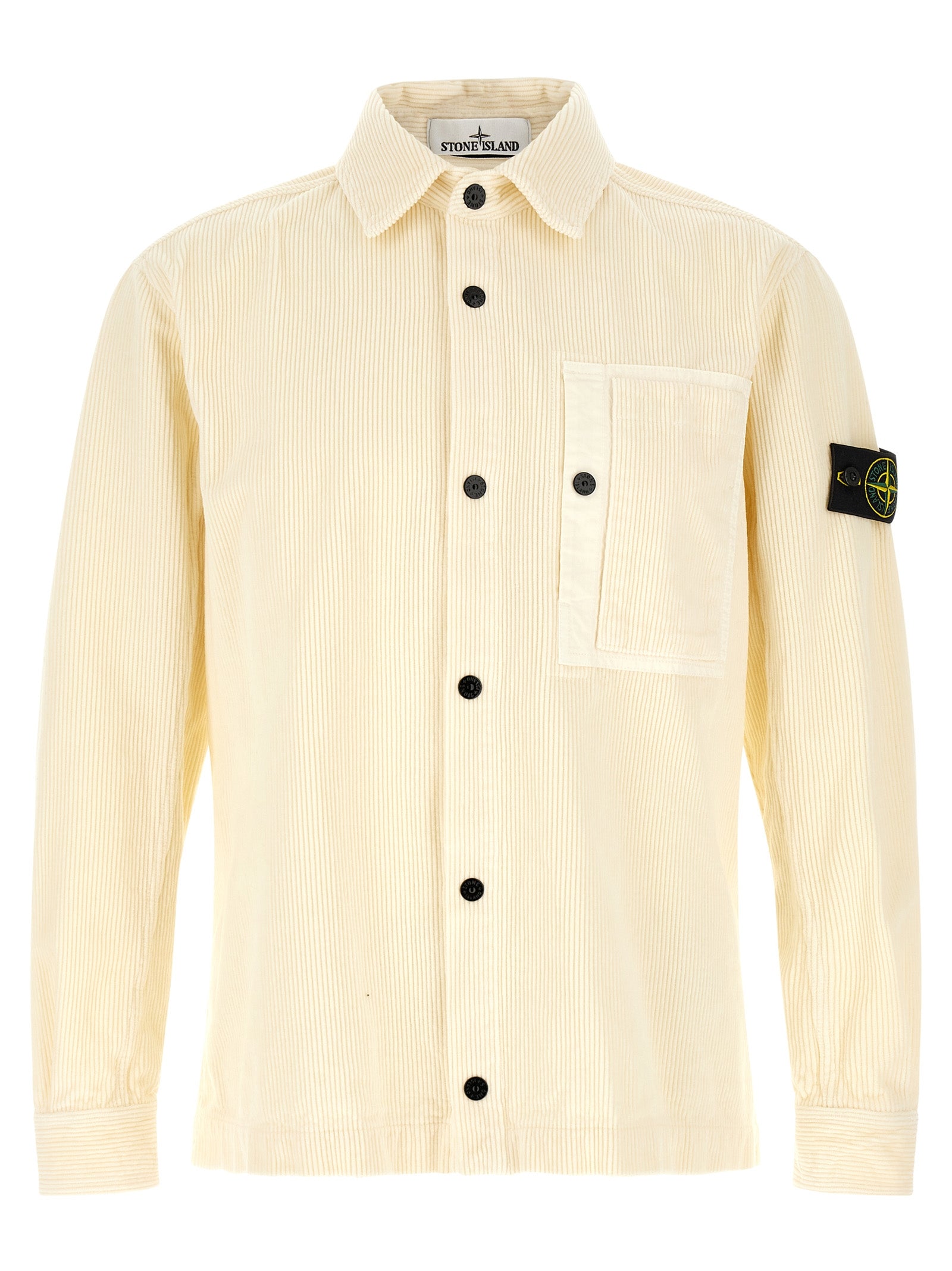 Ivory Cotton Corduroy Overshirt