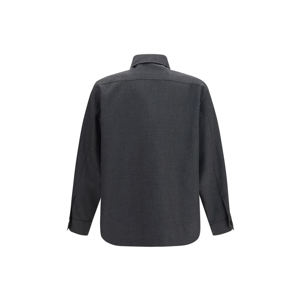 Wool Blend VLogo Full-Length Jacket
