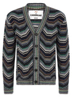 Multicolor Zigzag Wool-Cotton Cardigan