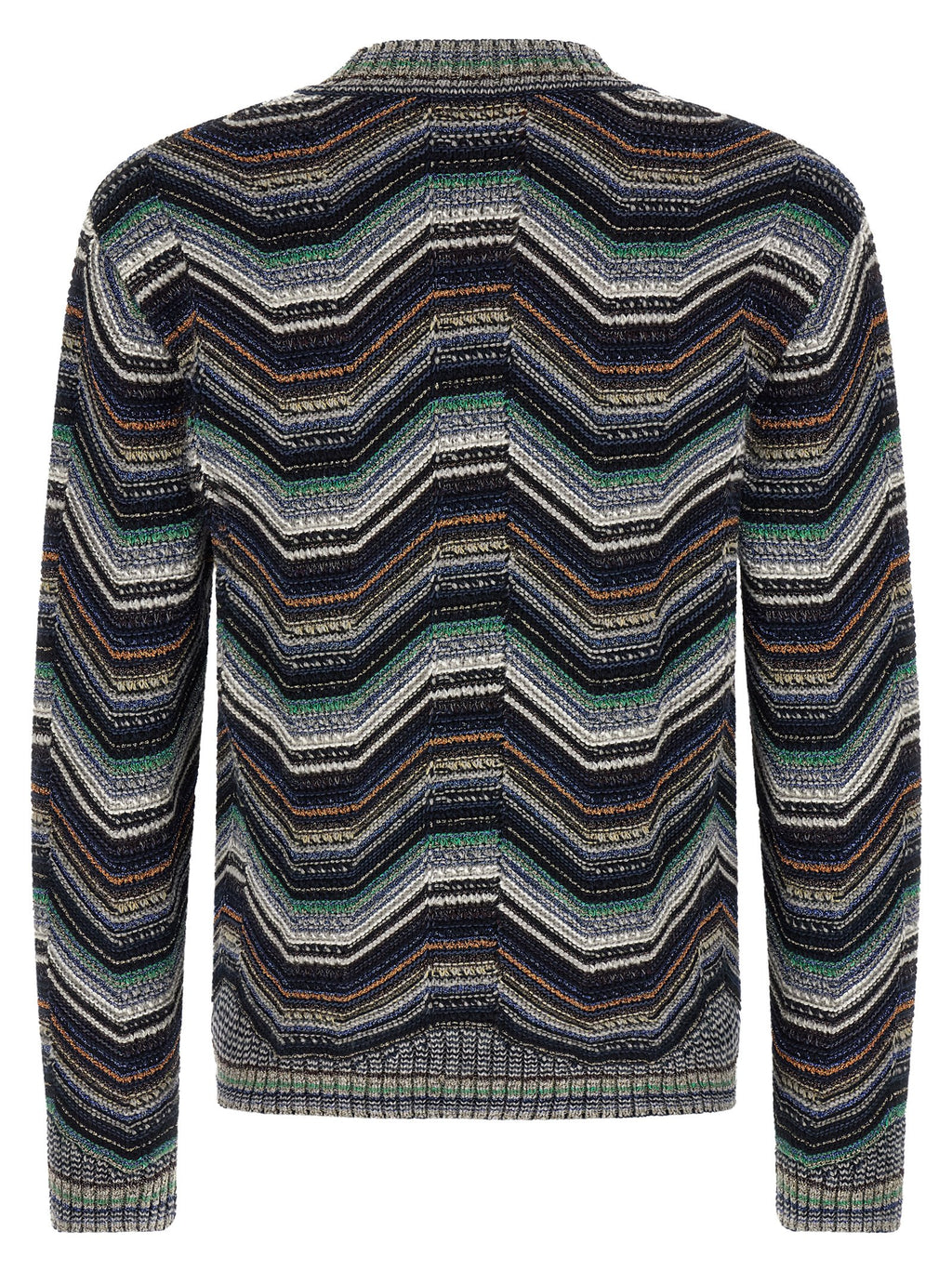 Multicolor Zigzag Wool-Cotton Cardigan