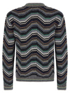 Multicolor Zigzag Wool-Cotton Cardigan